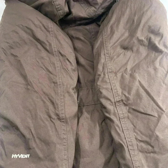 The North Face Goose Down Fur Hood Buckle Jacket Coat Hyvent Woman’s XS Brown B - Picture 6 of 13